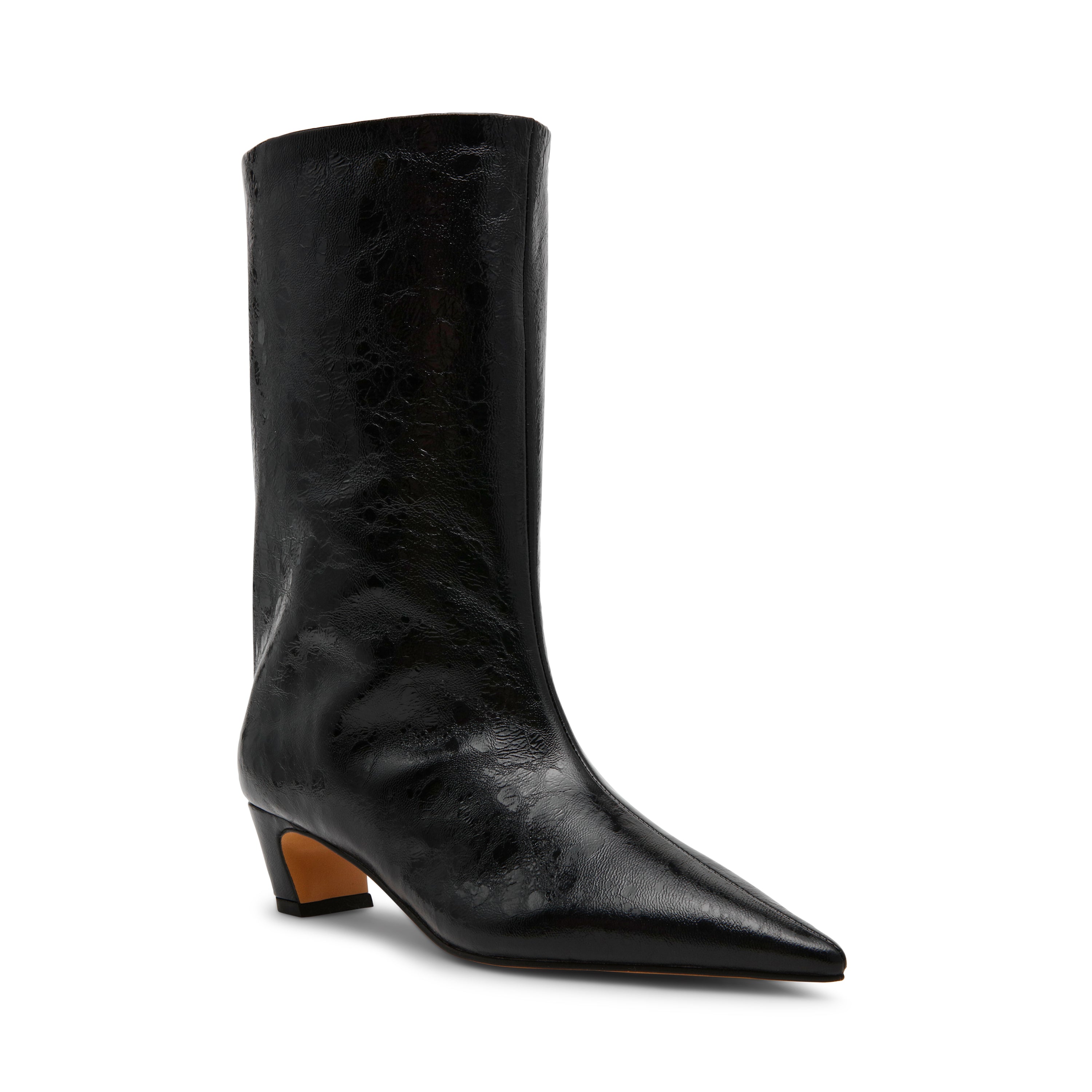 Bottines Lytton noires froissées