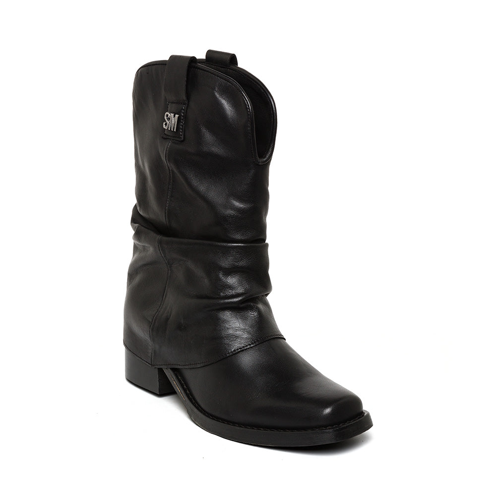 Bottines Qiana en cuir noir