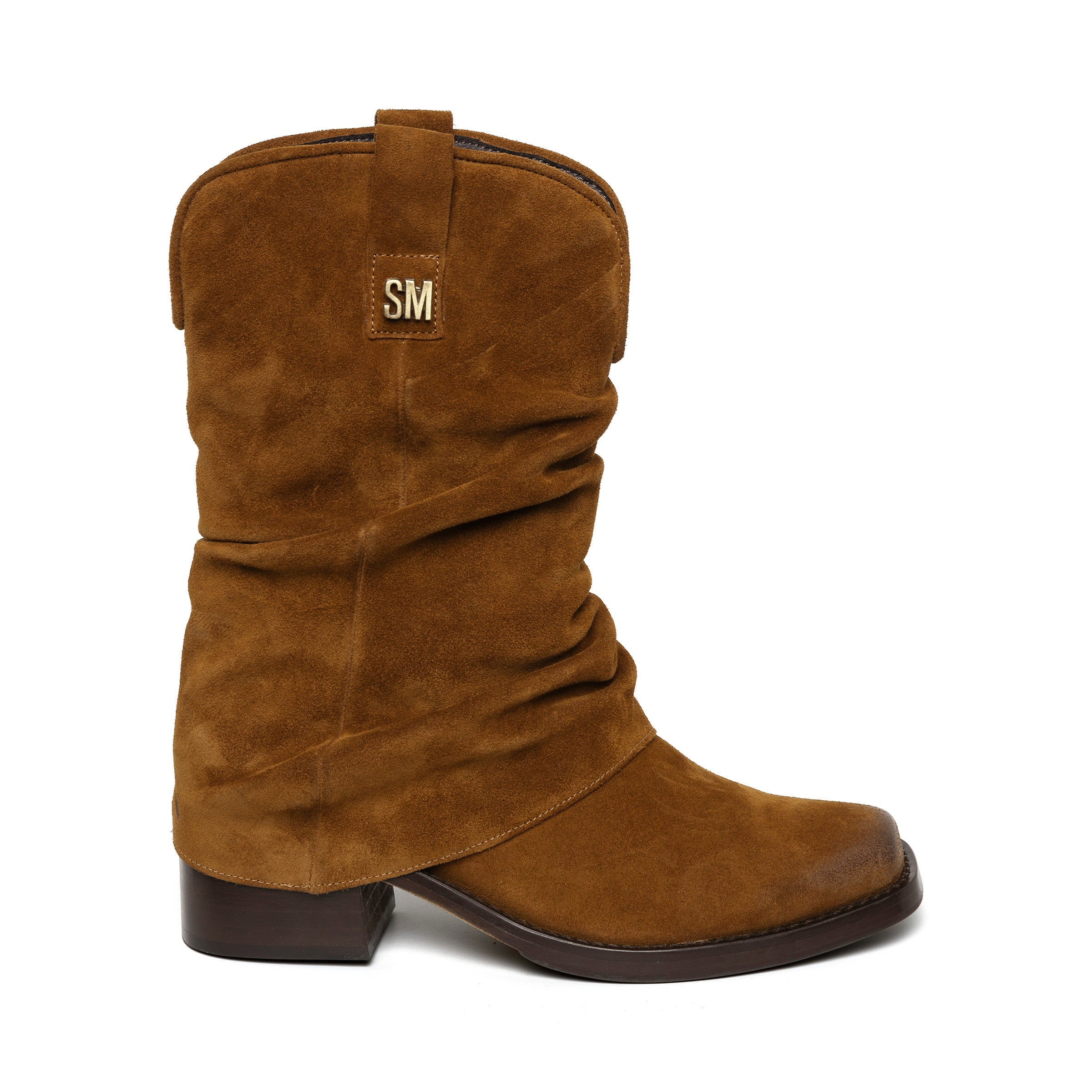 Bottines Qiana en daim cognac
