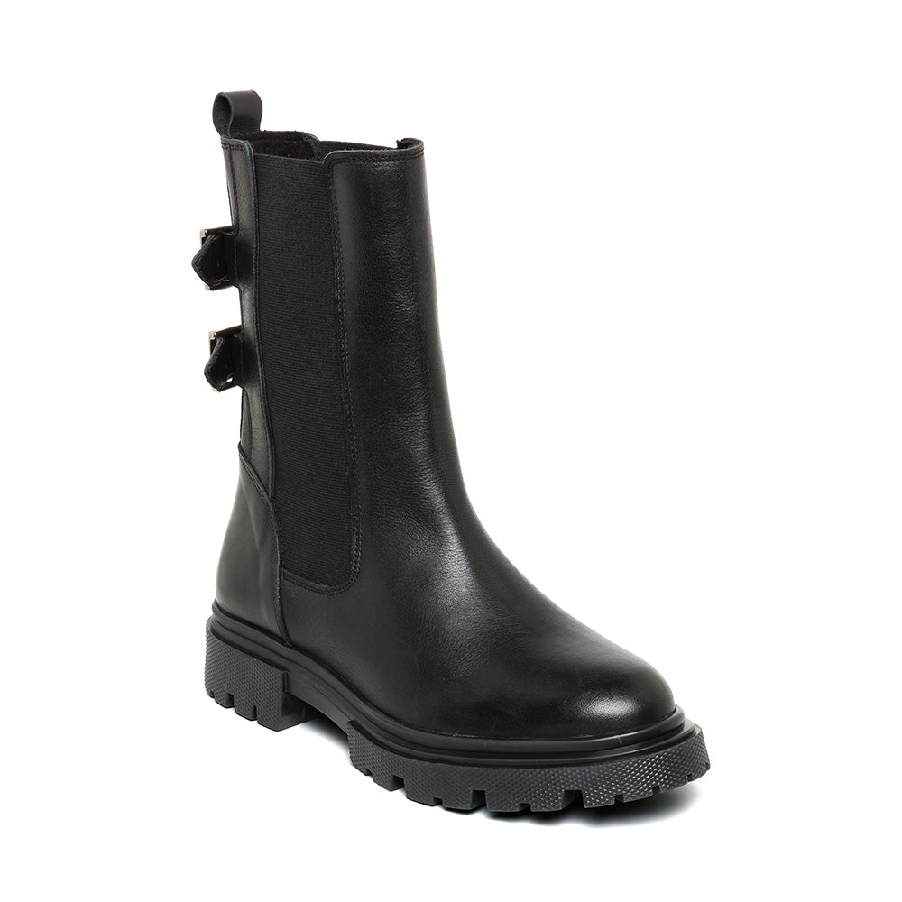 Bottines Ramy en cuir noir