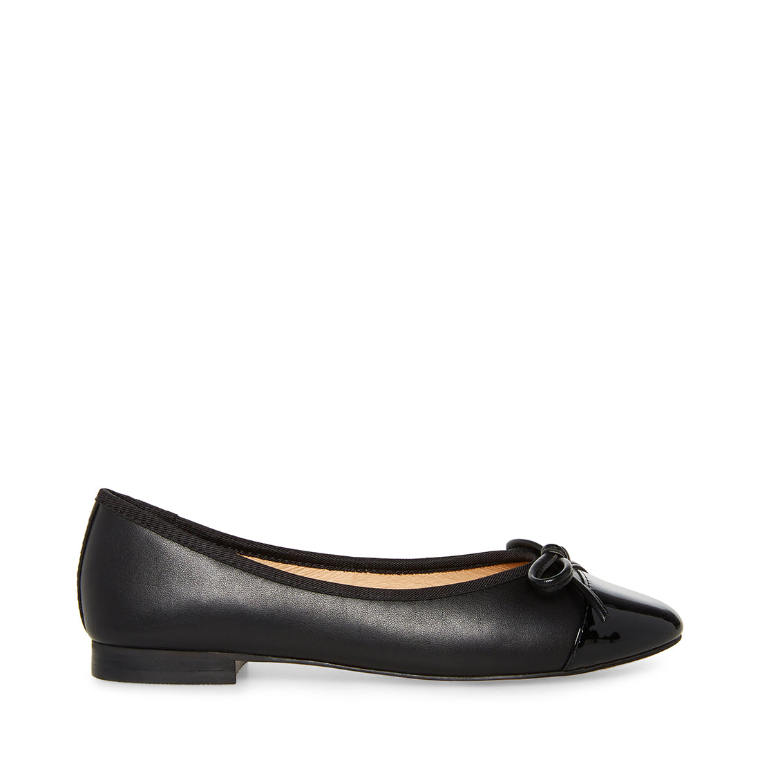 Ellison Chaussure plate en cuir noir
