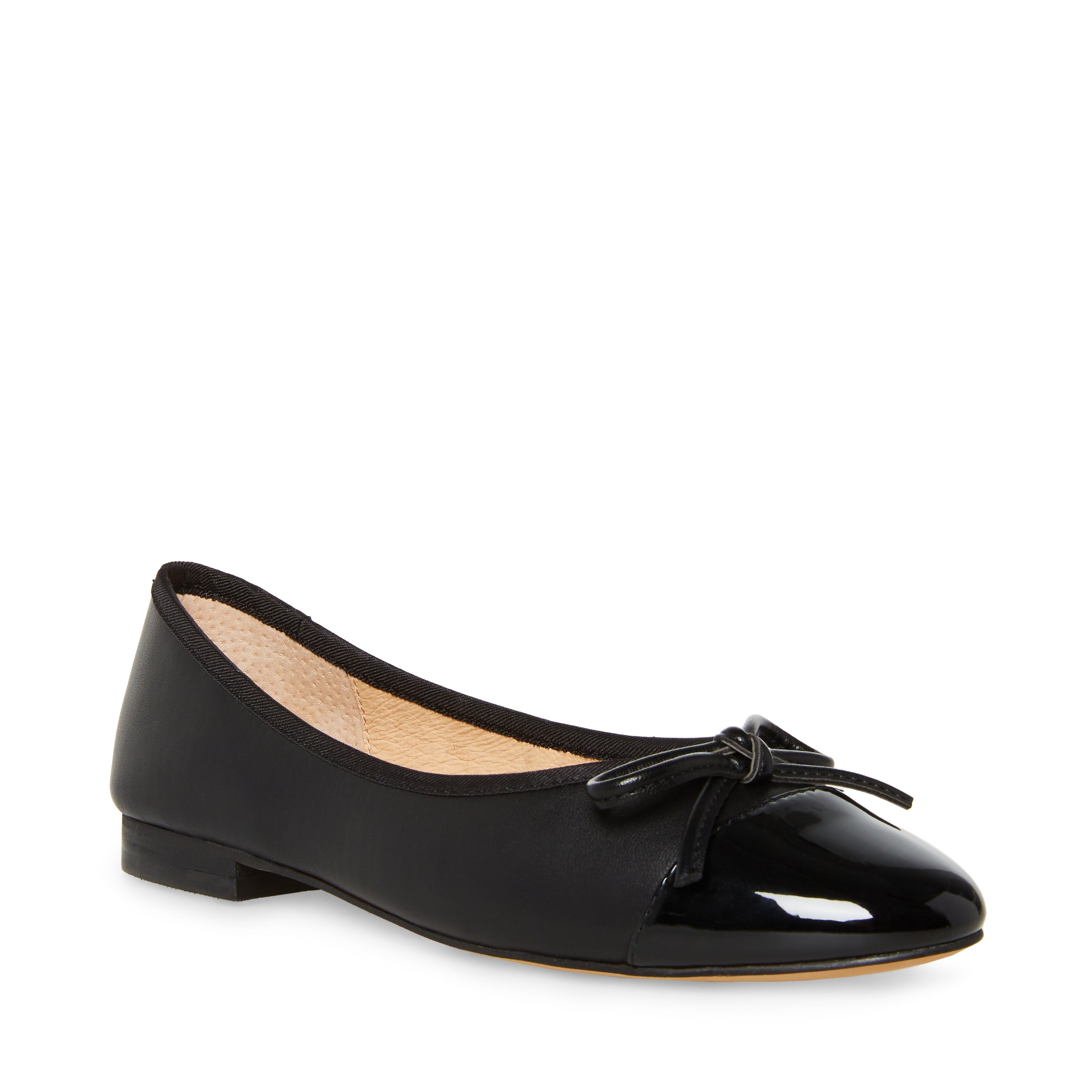 Ellison Chaussure plate en cuir noir