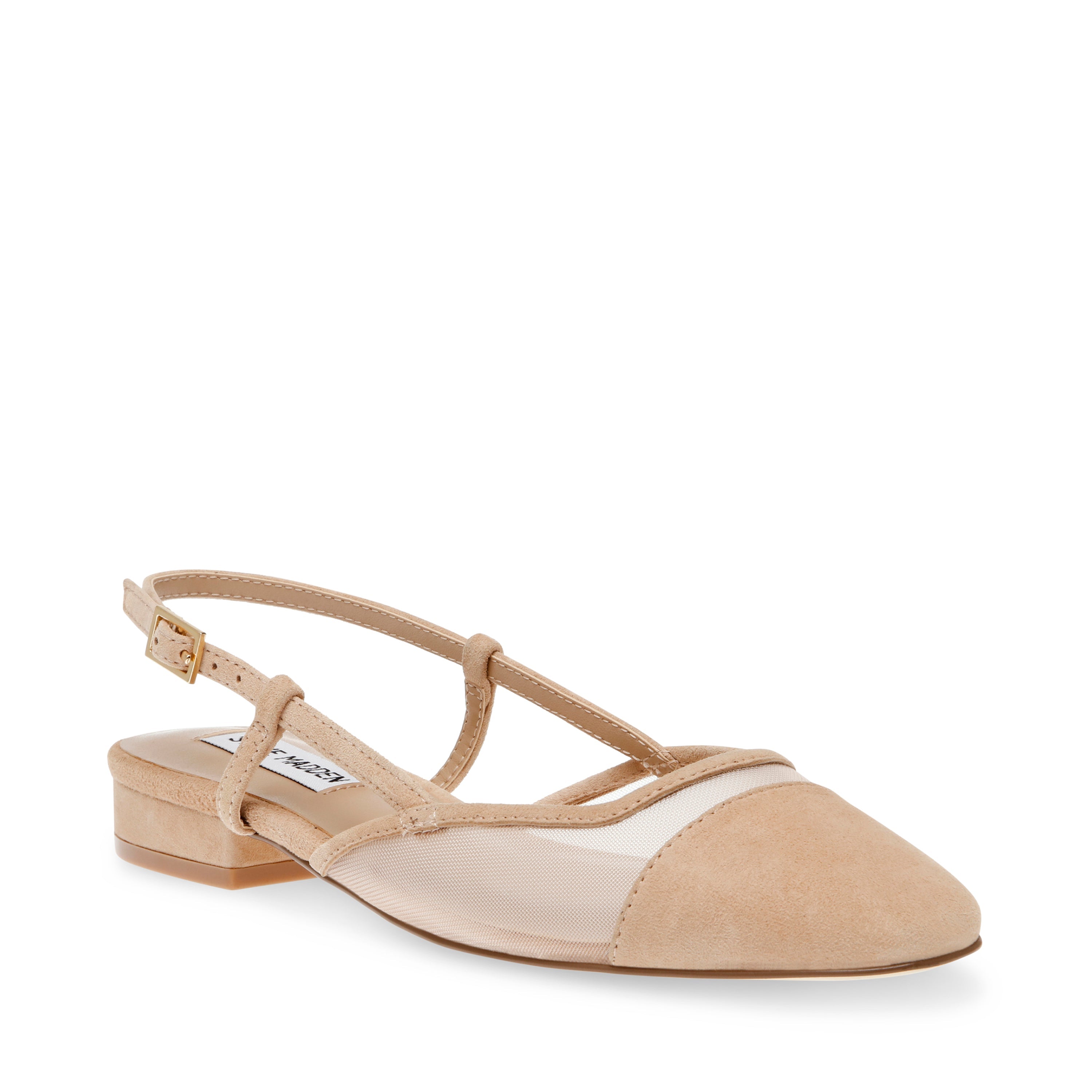 Chaussures plates Belinda-M en daim beige