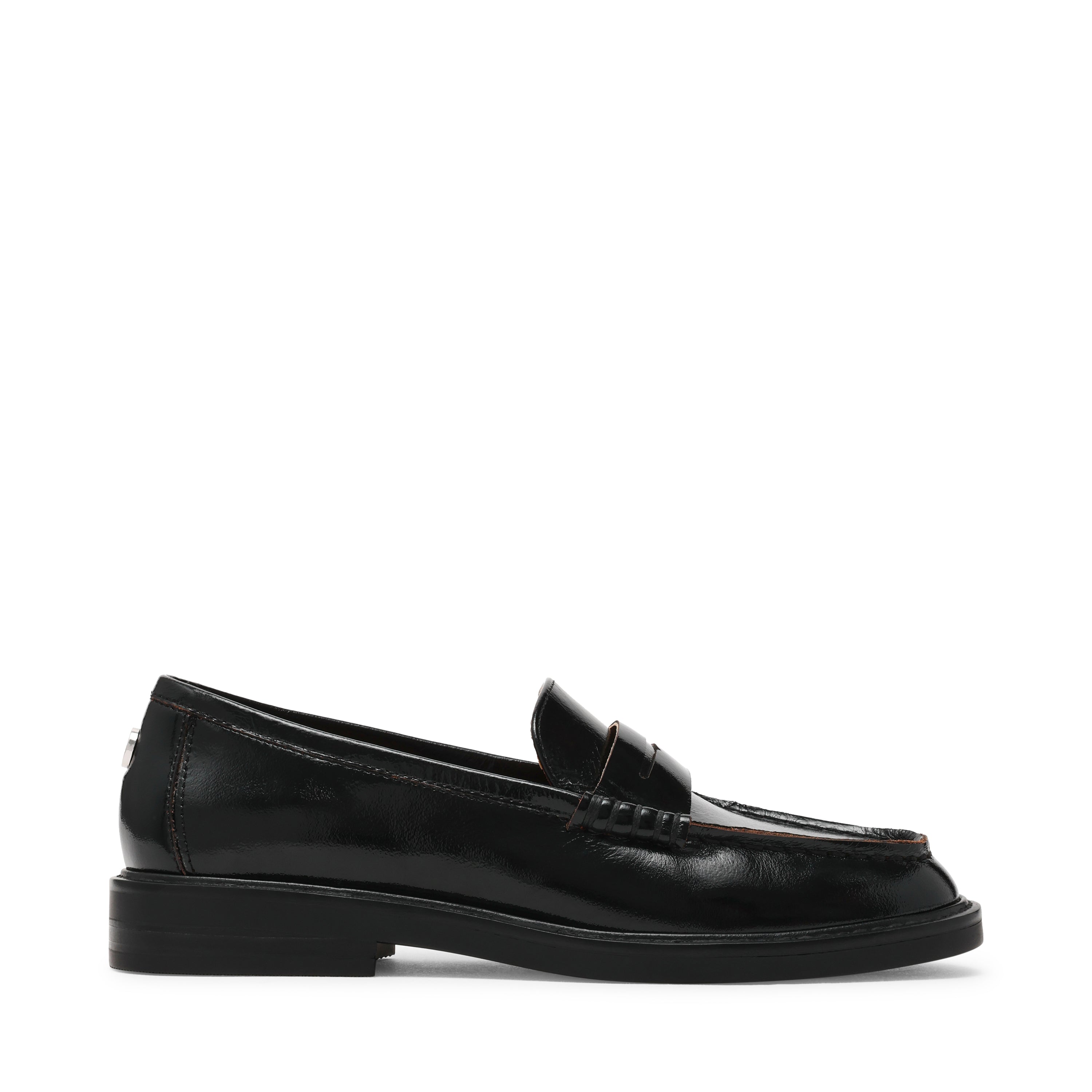 Chaussures plates Adison en cuir noir