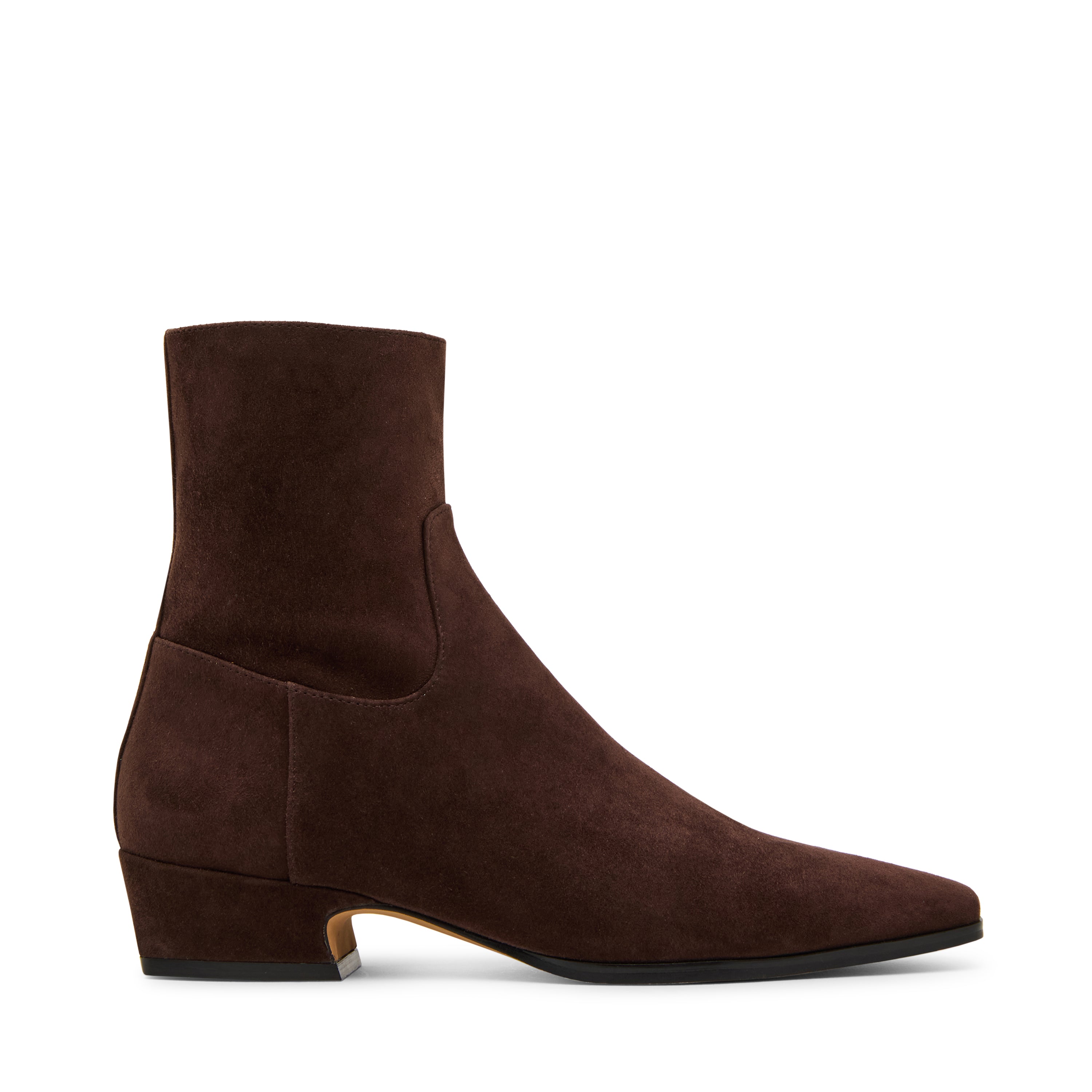 Bottines Dusty en daim marron chocolat