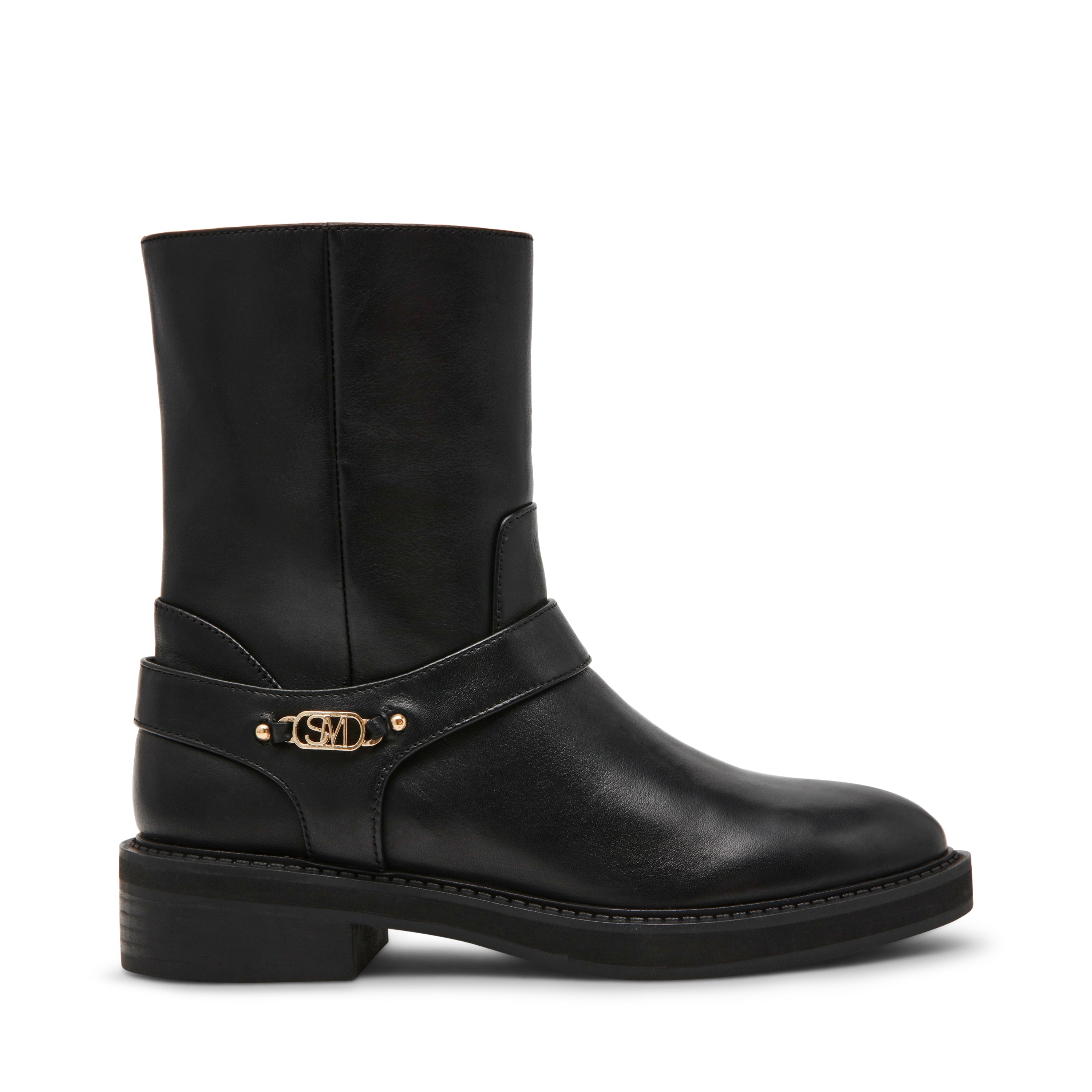 Bottines Loophole en cuir noir