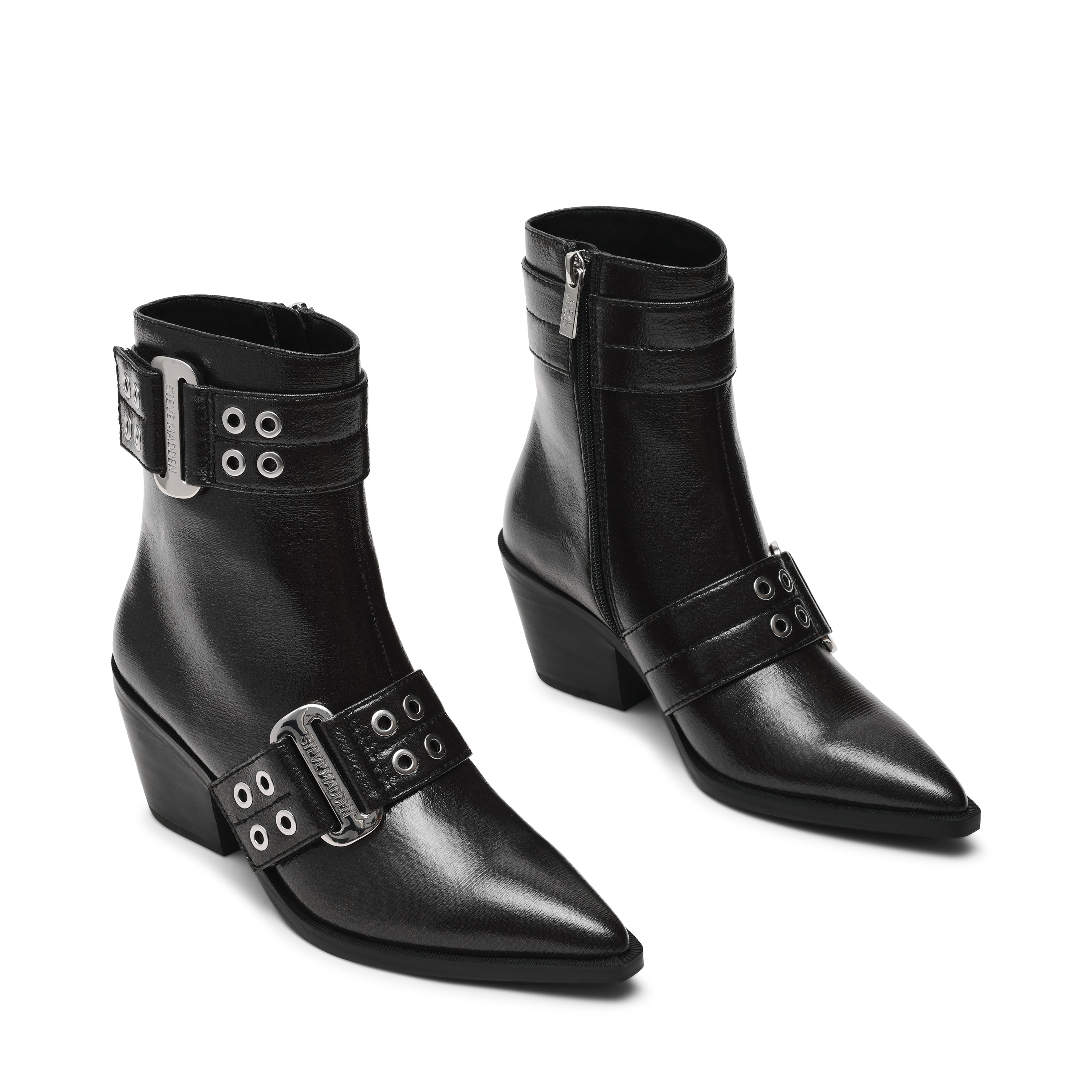 Bottines Splurge noires froissées
