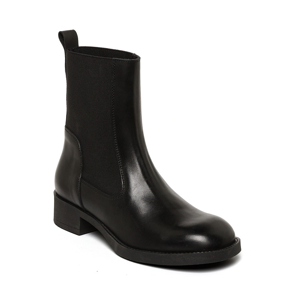 Bottines Zahrine en cuir noir